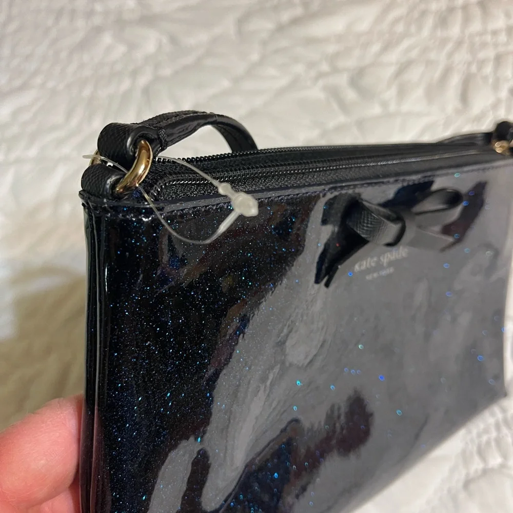 New Crossbody Bag Kate Spade New York Amy Mavis Street Glitter Bag Navy